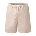 thumbnail image 1 of HCNTES Men’s Linen Shorts Casual Drawstring Summer Beach Shorts(Light Pink,M), 1 of 7