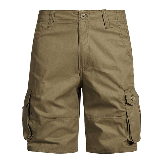 HCNTES Men's Shorts Cargo Elastic Waist Drawstring Lightweight Summer Beach Golf Shorts with PocketsZ02-Yellow,XL-32)