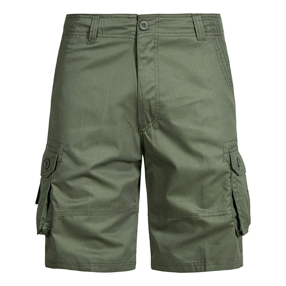 HCNTES Men's Shorts Cotton Cargo Lightweight Workout Gym Yoga Shorts for MenZ02-Green,3XL-34)