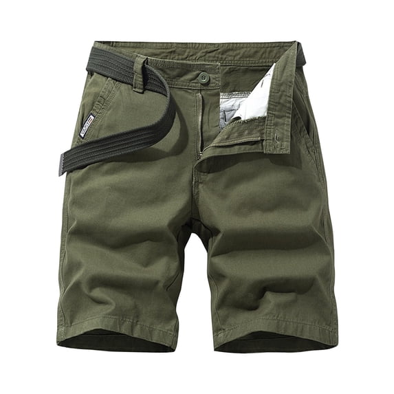 HCNTES Men's Shorts Summer Cargo Elastic Waist Drawstring Beach Shorts with Pocket Lightweight(AG,31)