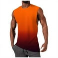 thumbnail image 1 of HCNTES Men's Tank Top Quick Dry Summer Workout Muscle Sleeveless Shirts for Swim Beach(Orange,3XL), 1 of 4