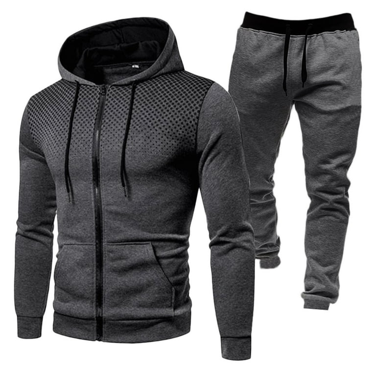 HCNTES Men's Tracksuits Sweatsuits For Men Hooded Tracksuit