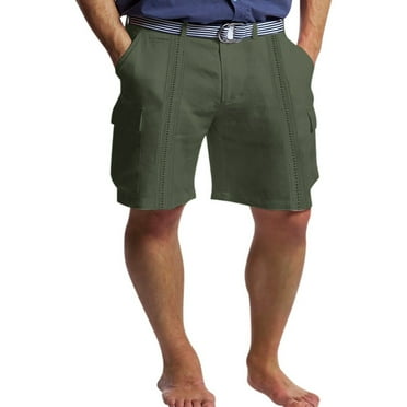 HCNTES Men's Walkshorts Slim Fit Shorts Beach Drawstring Short with Pocket(Green,M)