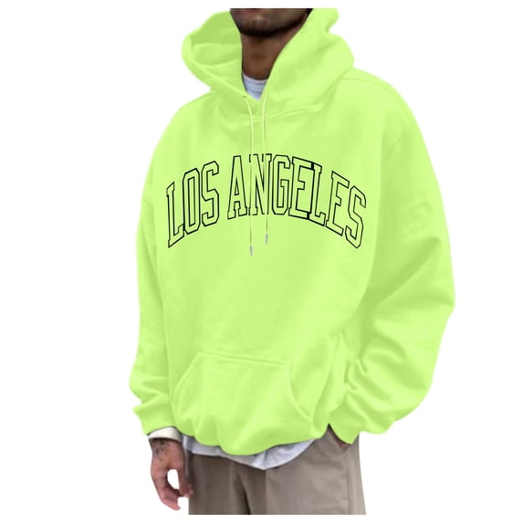 HCNTES Men's Winter Warm Hoodie Pullover Long Sleeve Lined Hooded Sweatshirt with Pocketï¼Mint Green,XXL)