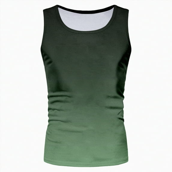 HCNTES Men's Workout Tank Tops Cotton Gym Muscle Sleeveless T-Shirts Bodybuilding Fitness Athletic Tank Tops Tank tops (3XL,Dark Green)