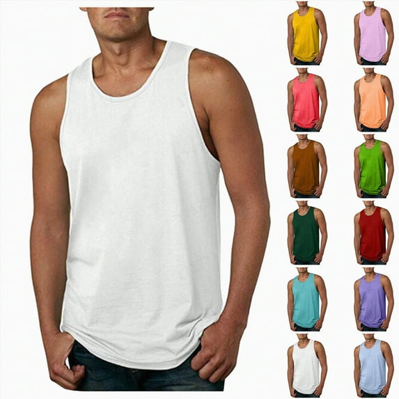 HCNTES Men's Workout Tank Tops Gym Cut Off Sleeveless T Shirt Bodybuilding Fitness Muscle Athletic Tank Top Shirts Tee men's big and tall sleeveless t shirts 4xl(L,Rose Gold)