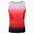 thumbnail image 1 of HCNTES Men's Workout Tank Tops UPF 50+ Swim Shirts Quick Dry Running Sleeveless UV Protection Muscle Tees(Watermelon Red,XXL), 1 of 6