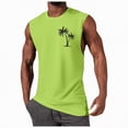 thumbnail image 1 of HCNTES Mens Active Quick Dry Tech Stretch Lightweight Sleeveless Muscle Shirt(Green,XXXL), 1 of 4