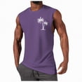 thumbnail image 1 of HCNTES Mens Active Quick Dry Tech Stretch Lightweight Sleeveless Muscle Shirt(Purple,S), 1 of 4
