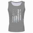 thumbnail image 1 of HCNTES Mens American Flag Tank Tops 4th of July Shirt for Mens USA Flag Clothes 1776 Sleeveless Shirts Patriotic Tee Tops(Grey,XXXL), 1 of 6