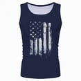 thumbnail image 1 of HCNTES Mens American Flag Tank Tops 4th of July Shirt for Mens USA Flag Clothes 1776 Sleeveless Shirts Patriotic Tee Tops(Navy,XXXL), 1 of 6