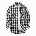 thumbnail image 1 of HCNTES Mens Button Up Shirts Long Sleeve Casual Button Down Vintage Soft Plaid Mens Flannel Shirt with Pocket(X01-White,L), 1 of 7
