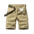 thumbnail image 1 of HCNTES Mens Cargo Shorts Flex Drawstring Elastic Waist Summer Beach Shorts with Pockets(Khaki,28), 1 of 7
