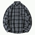 thumbnail image 1 of HCNTES Mens Flannel Shirts Long Sleeve Flannel Shirt Casual Button Down Plaid Shirt for Men(Z01-Black,5XL), 1 of 8