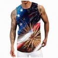 thumbnail image 1 of HCNTES Mens Graphic Tank Tops Sleeveless Muscle Shirts Beach Hawaiian Patriotic Tank Tops(Pink,M), 1 of 6