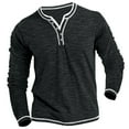 HCNTES Mens Henley Shirts Long/Short Sleeve T Shirt Fashion Casual
