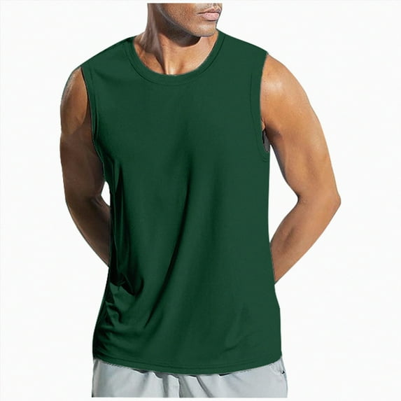 HCNTES Mens Sleeveless Tank Tops Workout Gym Shirts Vintage Style T-Shirt mens tank top 4xlt(L,AG)