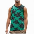 thumbnail image 1 of HCNTES Mens Sleeveless Tank Tops Workout Muscle Gym Ribbed Shirt Athletic Bodybuilding Moisture Wicking T Shirts(Dark Green,XL), 1 of 5