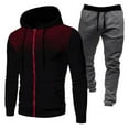 thumbnail image 1 of HCNTES Mens Tracksuit 8 Piece Sweatsuit Sets Casual Hoodie Jogging Athletic Suits（Black,3XL), 1 of 2