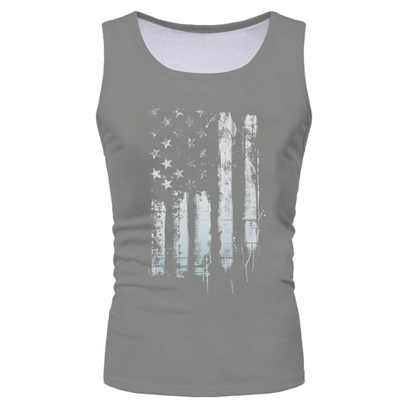 HCNTES Mens Workout Tank Tops Undershirt Cotton Muscle Athletic Sleeveless Shirts for Gym 2XL Grey