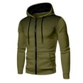 thumbnail image 1 of HCNTES Mens Zip Up Hoodies, Jackets, Running Sweatshirts Casual Hoodies with Pocket(Green,XL), 1 of 3