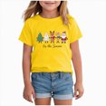 thumbnail image 1 of HCNTES Merry Christmas Shirt Toddler Girls T-Shirts Short Sleeve Funny Xmas Graphic Shirt for Girls Tee Holiday Casual Family Party Matching Tops, 1 of 4