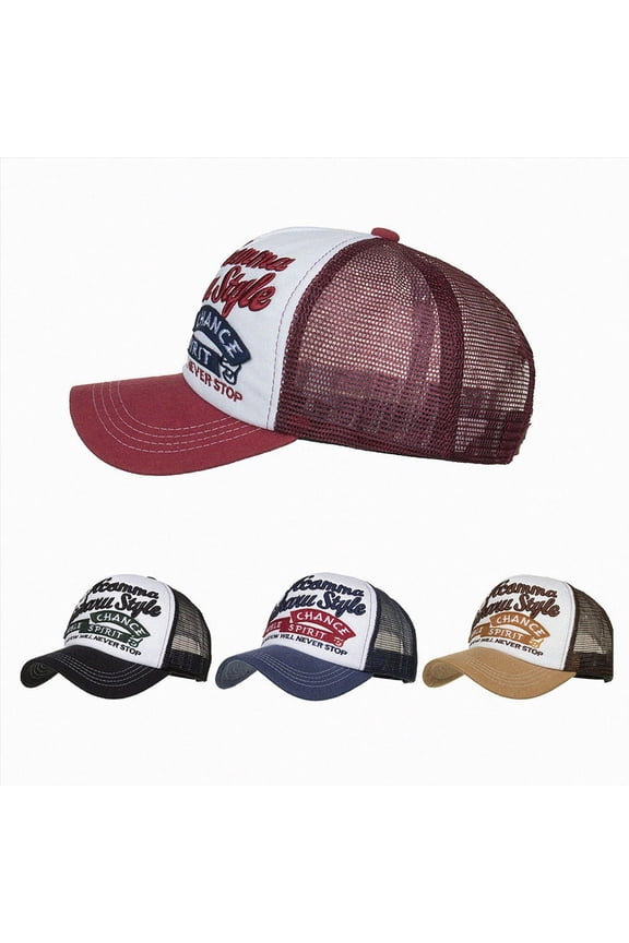 Mesh Trucker Hat Sport Baseball Cap Adjustable Suede Brim Visor Unisex Golf Dad Hat Yellow