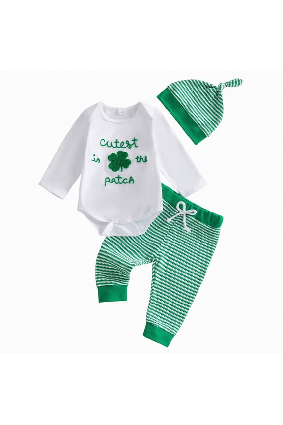 Newborn Infant Baby Girl Clothes Outfits Rib Romper Floral Pants with Headband Winter Clothing Set(White,0-3 Months)