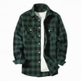 thumbnail image 1 of HCNTES Plaid Mens Flannel Shirts Long Sleeve Shirts for Men Casual Button Down Big and Tall Button Up Shirt(L01-Dark Green,M), 1 of 7
