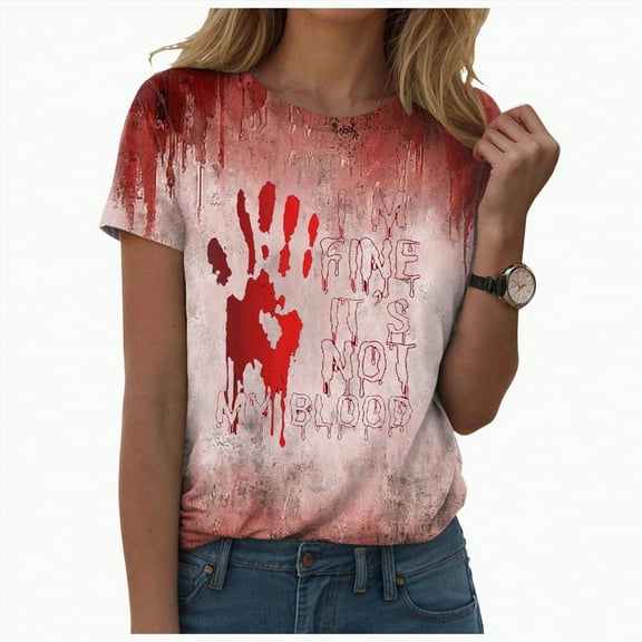 HCNTES Pumpkin Shirt for Women Cute Thanksgiving Fall T-Shirt Short Sleeve Halloween Pumpkin Graphic Tees Tops(XL,A81-Hot Pink)