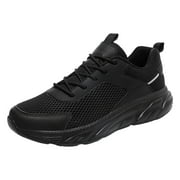 HCNTES Running Shoes for Men Sneakers Cushion Walking Shoes Comfortable Tennis Shoes Breathable Running Shoes Black,42