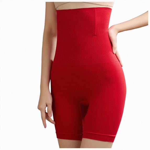 HCNTES Shapewear for Women High-Waisted Butt Lifting Shapewear TummyControl Shorts Thigh Slimmer Seamless Underwear(Red,XXXXL)