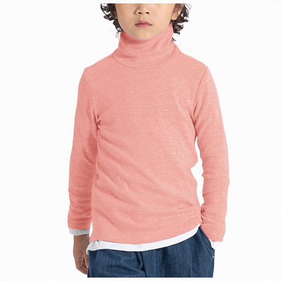 HCNTES Shirts Boys Boys' T-Shirt - Long Sleeve Logo T-Shirt for Boys - Athletic Crewneck Long Sleeve Tee(Pink,12-18 Months)