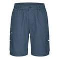 thumbnail image 1 of HCNTES Shorts for Men Elastic Waist Shorts Summer Lightweight Shorts Walking Shorts Relaxed Fit Shorts with Pocket(Navy,3XL), 1 of 5
