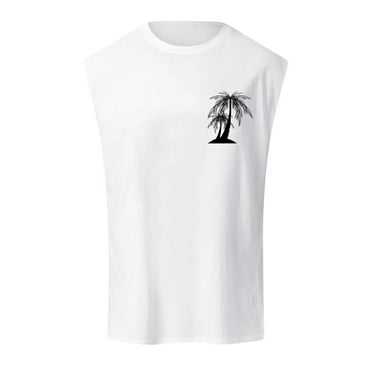 HCNTES Suit for Men Waist Trainer Vest Tank Top Summer Workout Muscle Sleeveless Shirts(White,S)