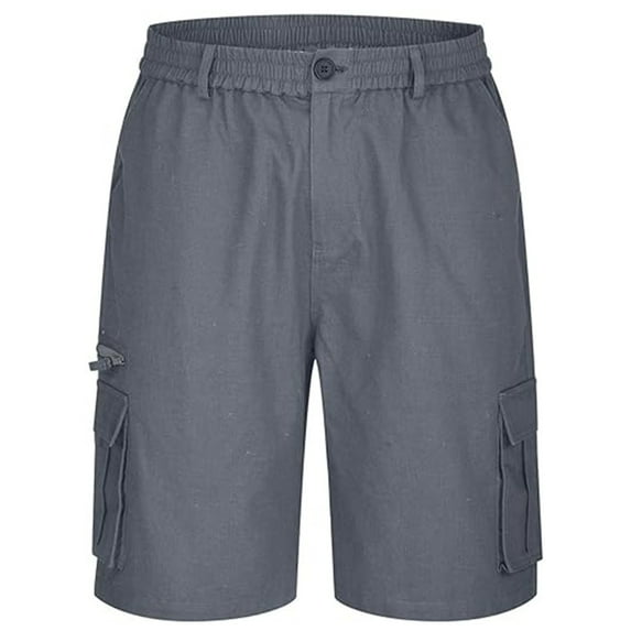 HCNTES Summer Casual Cargo Shorts Mens 2025 Lightweight Multi Pocket Workout Athletic Shorts Beach Shorts(Grey,XXL)