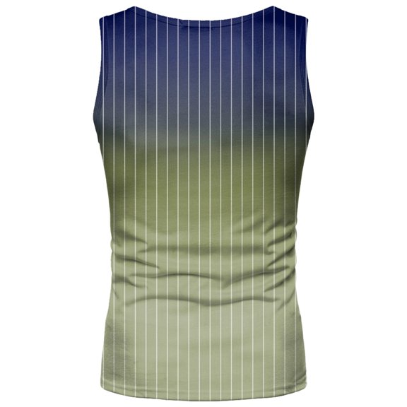 HCNTES Tank Tops Sleeveless Shirts Workout Athletic Muscle Mesh Gym Training Active Athletic Running Vest(Blue,L)