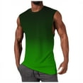 thumbnail image 1 of HCNTES Tank Tops Y-Back Workout Muscle Tee Sleeveless Fitness Bodybuilding T Shirts Training Running Vest(Green,XL), 1 of 4
