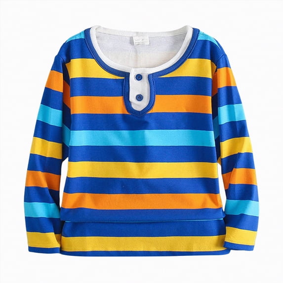 HCNTES Teen Boys Long Sleeve Polo Shirts 2-15Years Casual School Uniform Spring Fall Outfits(Dark Blue,11-12 Years)
