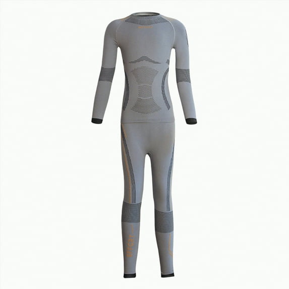 HCNTES Thermal Underwear for Kids Toddler Winter Base Layer Long Johns Sets for Girls Boys(3-6 Years,a1-Grey)