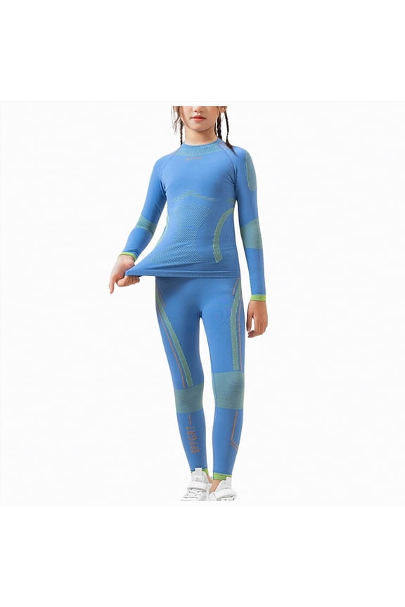 Thermal Underwear for Kids Toddler Winter Base Layer Long Johns Sets for Girls Boys(9-12 Years,a3-OR2)
