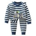 thumbnail image 1 of HCNTES Toddler Baby Boy 2Pcs Outfits Letters Print Pullover Tops + Drawstring Pants Set Fall Winter Clothes,Sizes 4-5 Years, 1 of 5