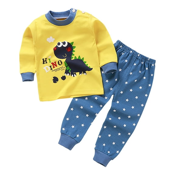 HCNTES Toddler Baby Boy Clothes 6 12 18 24 Months 2T 3T Fall Winter Outfit Long Sleeve Sweatshirt Tops Pants Set(W387-Yellow,18-24 Months)
