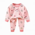 thumbnail image 1 of HCNTES Toddler Baby Boy Clothes Boy Fall Winter Outfit Long Sleeve Letter Sweatshirt Plaid Jogger Pants Set(18-24 Months,Pink-6), 1 of 3