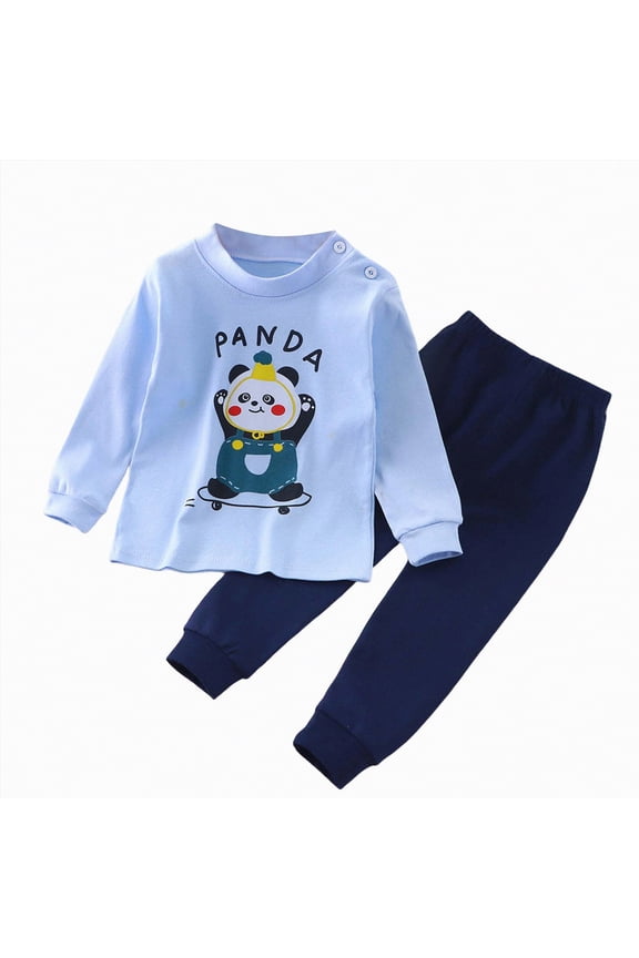 Toddler Baby Boy Clothes Patchwork Sweatshirt shirt Top Pants Boy Fall Winter Outfit(5-6 Years,Blue#@1)