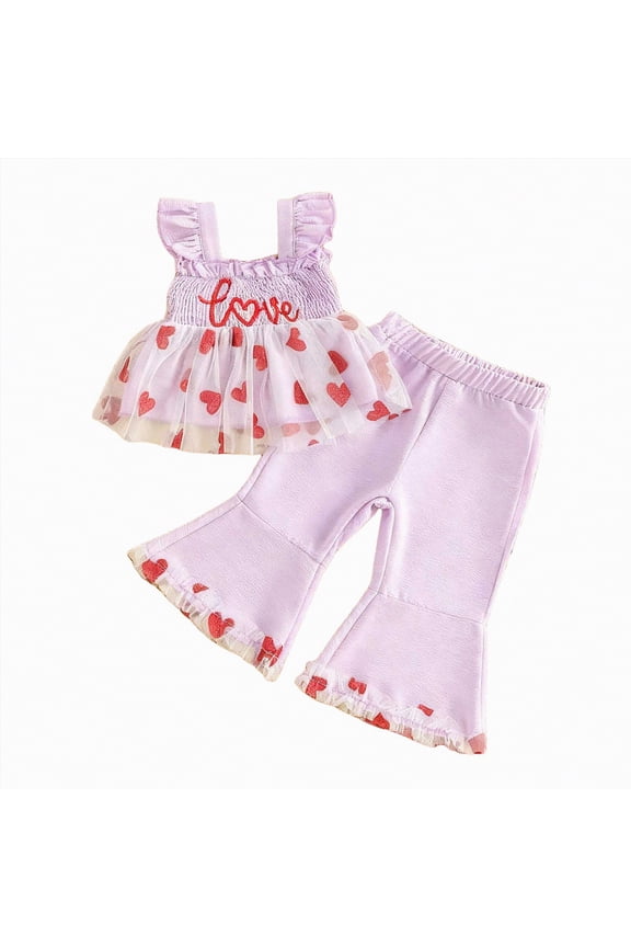 Little Boy's Girl's Outfits Cute Printed Short Sleeve Tops And Shorts Set(Red,3-4 Years)