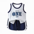 thumbnail image 1 of HCNTES Toddler Baby Boy Clothes Summer Outfits Short Sleeve T-Shirt Shorts Set Boy Clothes Outfits Set For Kids 2t 3t 4t 5t 6t 7t 8t 9t(D0-Dark Blue,5-6 Years), 1 of 6