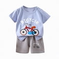 thumbnail image 1 of HCNTES Toddler Baby Boy Clothes for Boys Cute Summer Short Sleeve T Shirt Tops Shorts Clothes Sets Baby Boy Outfits, 1 of 5