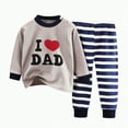 thumbnail image 1 of HCNTES Toddler Baby Boy Fall Outfit Print Sweatshirt Tops Elastic Pants Set Cute Clothes(4-5 Years,Navy-4), 1 of 4