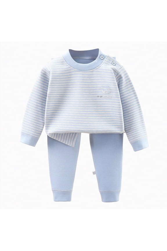 Toddler Boy Clothes 2T 3T 4T 5T Fall Outfits Baby Pullover & Pants Sets Kids Winter 2Pcs Sweatsuit(1-2 Years,Light Blue_2)